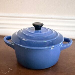 Le Creuset Stoneware Mini Round Cocotte, 10cm, Cobalt